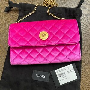 Versace Pink Quilted Women's Bag 💯 Authentic